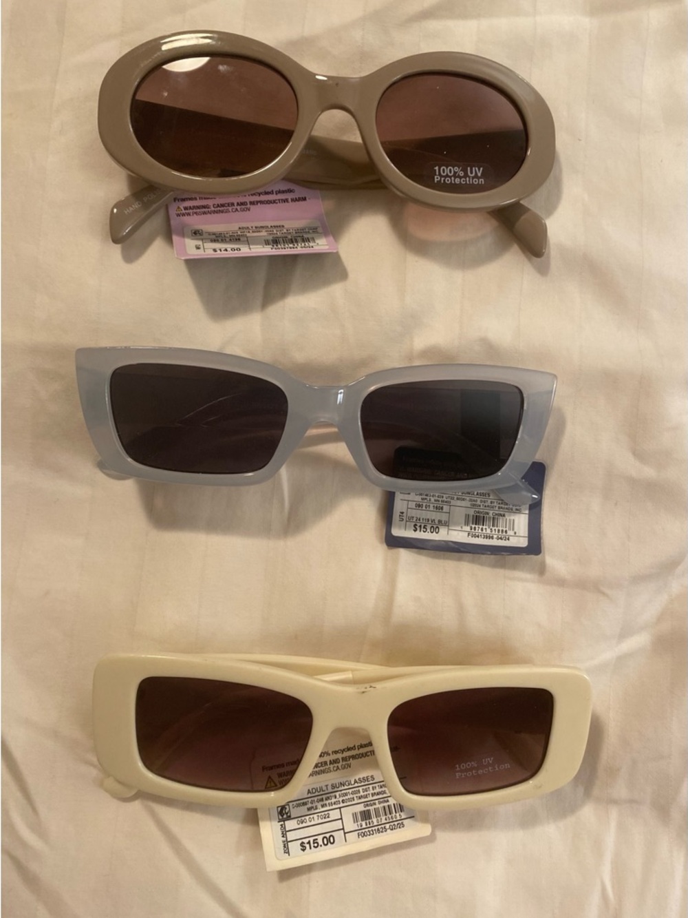 Trendy Sunglasses Bundle Set of 3 NWT UV Protection